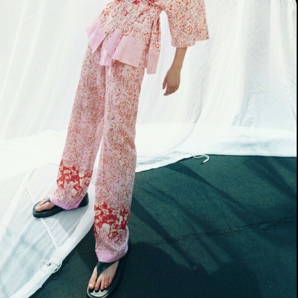 Zara Paisley Print Pants